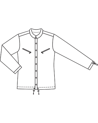 burda symönster huvskjorta för män - nylon blouson 06/2016 #146 