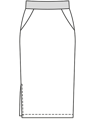 midikjol med slits 03/2019 #126