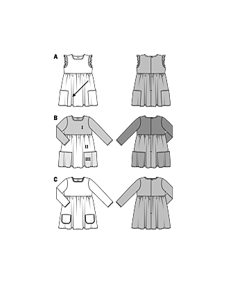 Burda 9373 - Klänning - Flicka