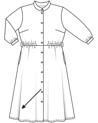 burda symönster dam långärmad skjortklänning 6108A 