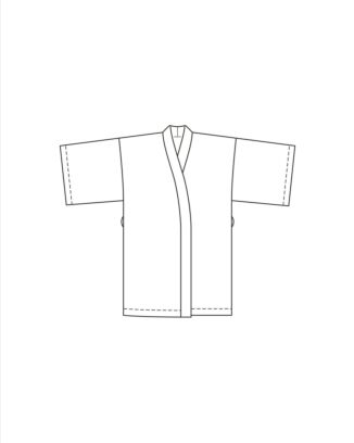 burda symönster dam chiffong kimono med slips 5995C 