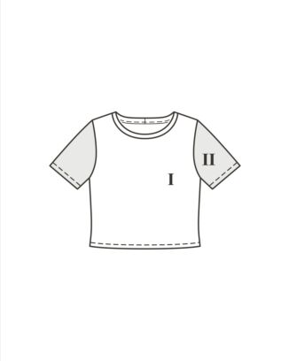 burda symönster kort T-shirt för kvinnor 6010B
