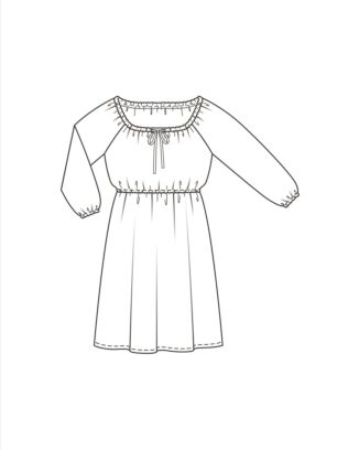 burda symönster dam blusklänning med elastiskt band 6016A 