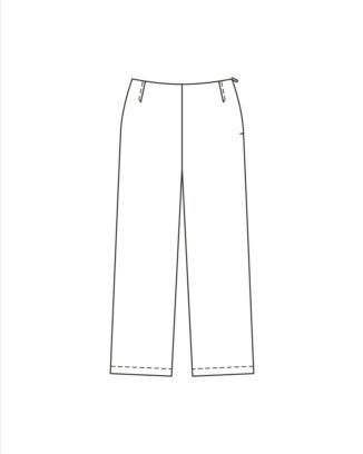 burda symönster dam ankellånga byxor med bälte 6019A 