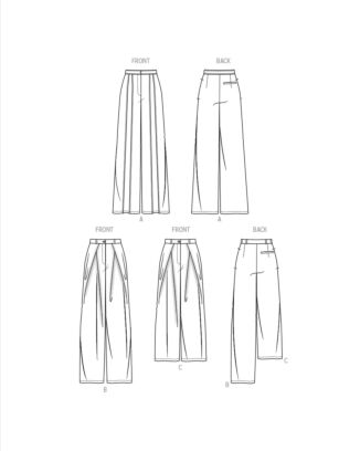 Simplicity Symönster dambyxor med formad midjeband #9753 storlek 40-48