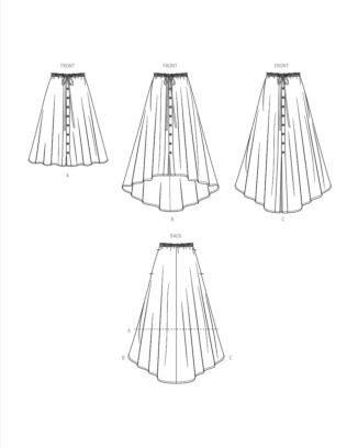 Simplicity Symönsterl med varierande fåll #9786 storlek 38-46