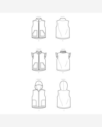 Simplicity 9193 - Väst Jacka - Flicka Pojke