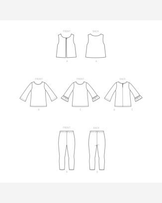 Simplicity 9198 - Top Väst Byxa - Flicka Pojke