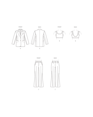 Vogue Symönster V1960Y5 dambyxdress & bustier storlek 44-52