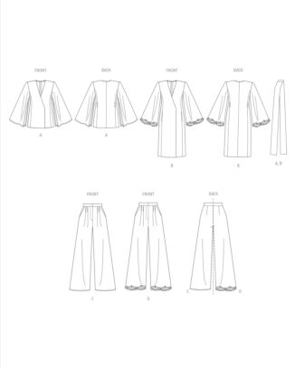 Vogue Symönsterset dam loungewear # V2020 storlek 44-52