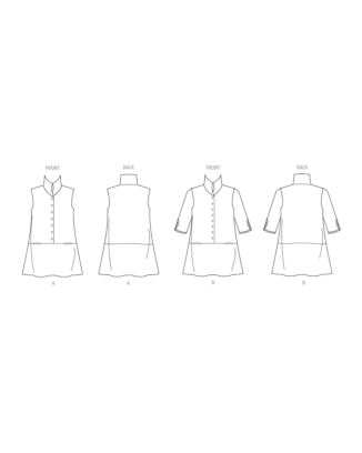 Vogue Symönster damtunika Marcy Tilton #V2030 storlek 44-52