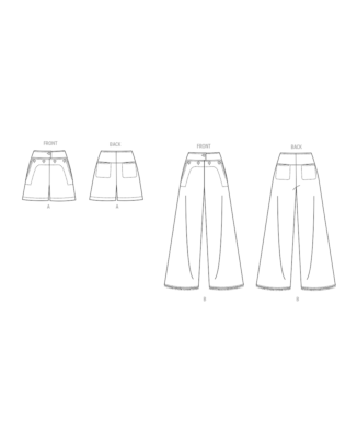 Vogue Symönster dambyxor och shorts #V2034 storlek 44-52