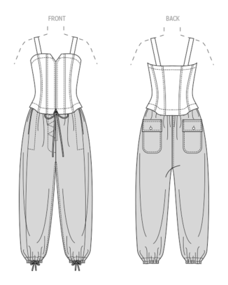 Vogue Symönster dam jumpsuit Rachel Comey #V2035 storlek 32-40