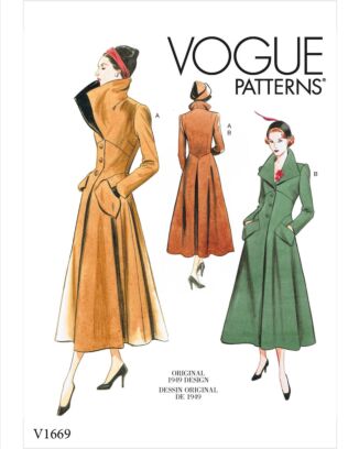 Vogue Patterns 1669 - Kappa Ytterkläder Vintage - Dam